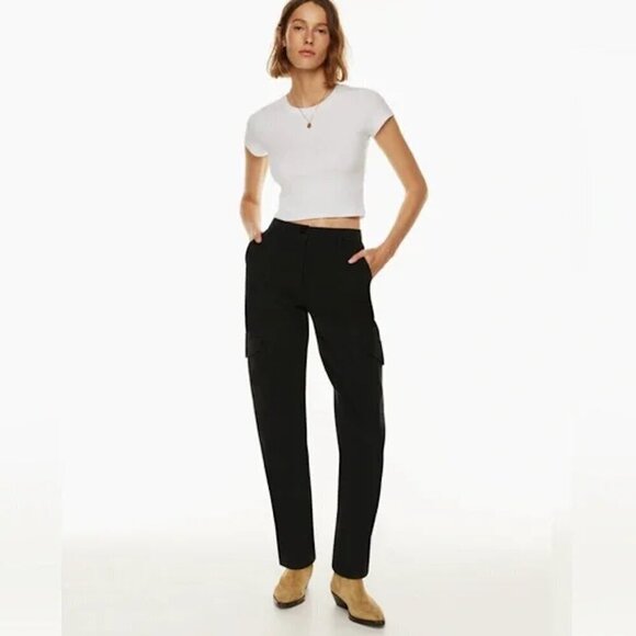 Aritzia Wilfred The Modern Cargo Black Pants Sz 00 - Picture 1 of 8